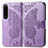 Coque Portefeuille Papillon Livre Cuir Etui Clapet pour Sony Xperia 1 IV Violet Clair