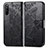 Coque Portefeuille Papillon Livre Cuir Etui Clapet pour Sony Xperia 10 III SO-52B Noir