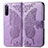 Coque Portefeuille Papillon Livre Cuir Etui Clapet pour Sony Xperia 10 III SO-52B Violet Clair
