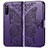 Coque Portefeuille Papillon Livre Cuir Etui Clapet pour Sony Xperia 10 III Violet