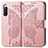 Coque Portefeuille Papillon Livre Cuir Etui Clapet pour Sony Xperia 10 IV Rose