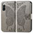 Coque Portefeuille Papillon Livre Cuir Etui Clapet pour Sony Xperia 10 IV SO-52C Gris