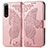 Coque Portefeuille Papillon Livre Cuir Etui Clapet pour Sony Xperia 5 III Rose