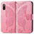 Coque Portefeuille Papillon Livre Cuir Etui Clapet pour Sony Xperia Ace II Rose Rouge