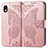 Coque Portefeuille Papillon Livre Cuir Etui Clapet pour Sony Xperia Ace III Rose