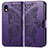 Coque Portefeuille Papillon Livre Cuir Etui Clapet pour Sony Xperia Ace III SOG08 Violet