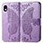 Coque Portefeuille Papillon Livre Cuir Etui Clapet pour Sony Xperia Ace III SOG08 Violet Clair