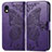 Coque Portefeuille Papillon Livre Cuir Etui Clapet pour Sony Xperia Ace III Violet