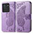 Coque Portefeuille Papillon Livre Cuir Etui Clapet pour Vivo iQOO Neo6 5G Violet Clair