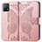 Coque Portefeuille Papillon Livre Cuir Etui Clapet pour Vivo iQOO U3 5G Rose