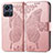 Coque Portefeuille Papillon Livre Cuir Etui Clapet pour Vivo T1 4G Rose