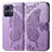 Coque Portefeuille Papillon Livre Cuir Etui Clapet pour Vivo T1 4G Violet Clair