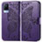 Coque Portefeuille Papillon Livre Cuir Etui Clapet pour Vivo V21 5G Violet