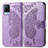 Coque Portefeuille Papillon Livre Cuir Etui Clapet pour Vivo V21 5G Violet Clair