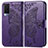 Coque Portefeuille Papillon Livre Cuir Etui Clapet pour Vivo V21e 5G Violet