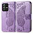 Coque Portefeuille Papillon Livre Cuir Etui Clapet pour Vivo V23 Pro 5G Violet Clair