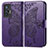 Coque Portefeuille Papillon Livre Cuir Etui Clapet pour Vivo X70 5G Violet