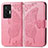 Coque Portefeuille Papillon Livre Cuir Etui Clapet pour Vivo X70 Pro 5G Rose Rouge
