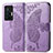 Coque Portefeuille Papillon Livre Cuir Etui Clapet pour Vivo X70 Pro 5G Violet Clair