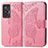 Coque Portefeuille Papillon Livre Cuir Etui Clapet pour Vivo X70t Rose Rouge