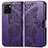 Coque Portefeuille Papillon Livre Cuir Etui Clapet pour Vivo Y01 Violet