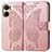 Coque Portefeuille Papillon Livre Cuir Etui Clapet pour Vivo Y02S Rose