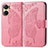 Coque Portefeuille Papillon Livre Cuir Etui Clapet pour Vivo Y02S Rose Rouge