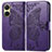 Coque Portefeuille Papillon Livre Cuir Etui Clapet pour Vivo Y02S Violet