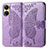 Coque Portefeuille Papillon Livre Cuir Etui Clapet pour Vivo Y02S Violet Clair