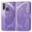 Coque Portefeuille Papillon Livre Cuir Etui Clapet pour Vivo Y11 Violet Clair