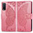 Coque Portefeuille Papillon Livre Cuir Etui Clapet pour Vivo Y12s Rose Rouge