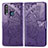 Coque Portefeuille Papillon Livre Cuir Etui Clapet pour Vivo Y15 Violet