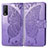 Coque Portefeuille Papillon Livre Cuir Etui Clapet pour Vivo Y20 (2021) Violet Clair