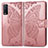 Coque Portefeuille Papillon Livre Cuir Etui Clapet pour Vivo Y20s G Rose