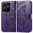 Coque Portefeuille Papillon Livre Cuir Etui Clapet pour Vivo Y22 Violet