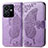 Coque Portefeuille Papillon Livre Cuir Etui Clapet pour Vivo Y22 Violet Clair