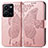 Coque Portefeuille Papillon Livre Cuir Etui Clapet pour Vivo Y35 4G Rose