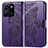 Coque Portefeuille Papillon Livre Cuir Etui Clapet pour Vivo Y35 4G Violet