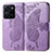 Coque Portefeuille Papillon Livre Cuir Etui Clapet pour Vivo Y35 4G Violet Clair