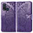 Coque Portefeuille Papillon Livre Cuir Etui Clapet pour Vivo Y50 Violet