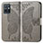 Coque Portefeuille Papillon Livre Cuir Etui Clapet pour Vivo Y55 5G Gris