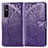 Coque Portefeuille Papillon Livre Cuir Etui Clapet pour Vivo Y73s 5G Violet