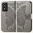 Coque Portefeuille Papillon Livre Cuir Etui Clapet pour Vivo Y74s 5G Gris