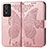 Coque Portefeuille Papillon Livre Cuir Etui Clapet pour Vivo Y74s 5G Rose