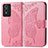 Coque Portefeuille Papillon Livre Cuir Etui Clapet pour Vivo Y74s 5G Rose Rouge