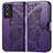 Coque Portefeuille Papillon Livre Cuir Etui Clapet pour Vivo Y74s 5G Violet