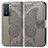 Coque Portefeuille Papillon Livre Cuir Etui Clapet pour Vivo Y76 5G Gris