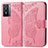 Coque Portefeuille Papillon Livre Cuir Etui Clapet pour Vivo Y76 5G Rose Rouge