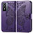 Coque Portefeuille Papillon Livre Cuir Etui Clapet pour Vivo Y76 5G Violet