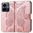 Coque Portefeuille Papillon Livre Cuir Etui Clapet pour Vivo Y77 5G Rose